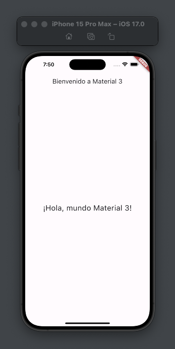 Ejemplo - Material 3 implementado 